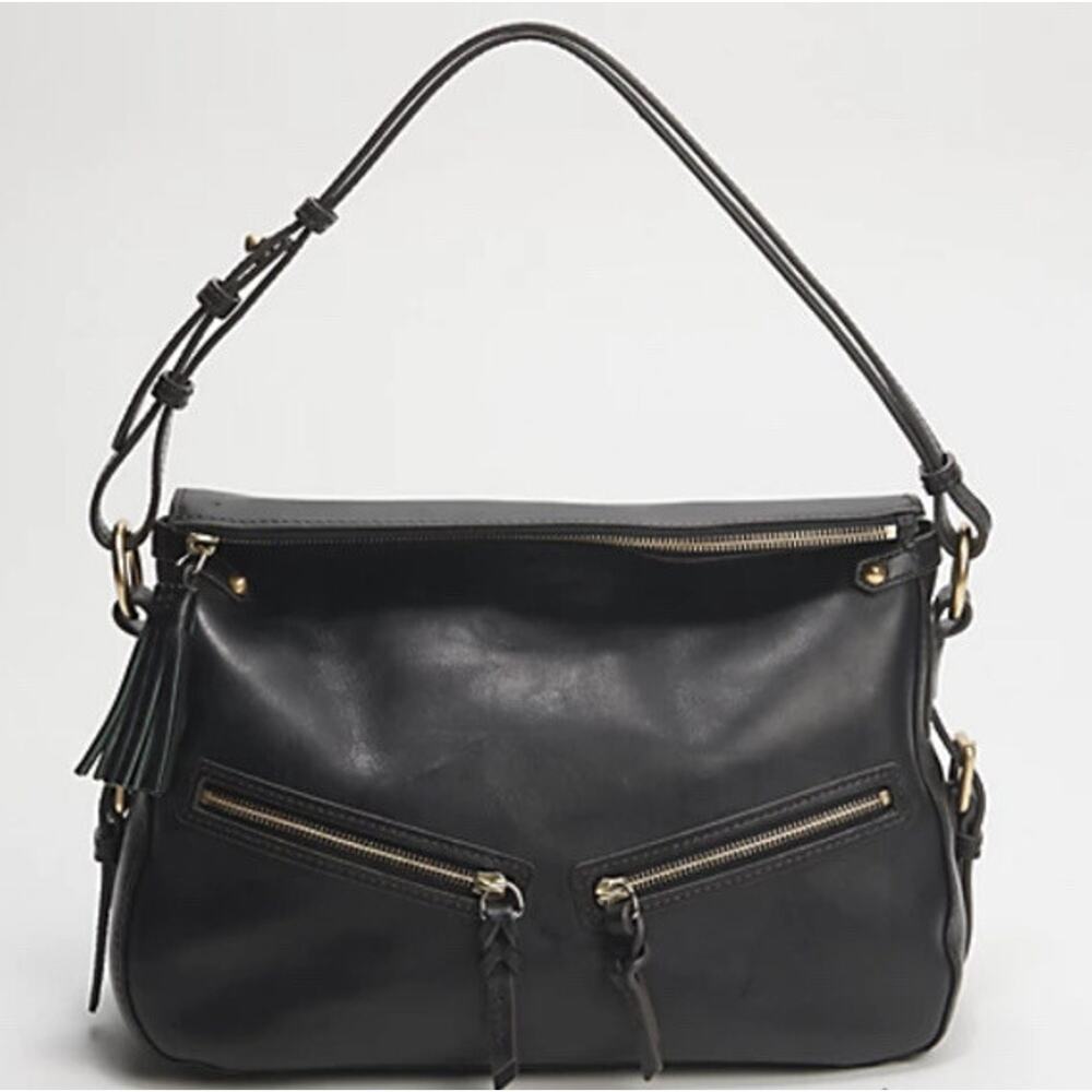Classic Black Leather Shoulder Bag - Dooney & Bourke